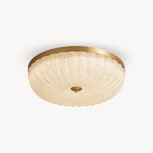 ONDINE Rippled Glass & Brass Ceiling Light