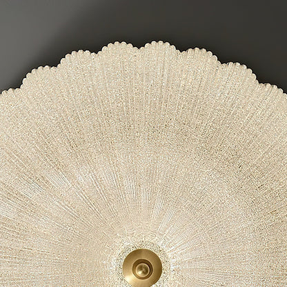 ONDINE Rippled Glass & Brass Ceiling Light