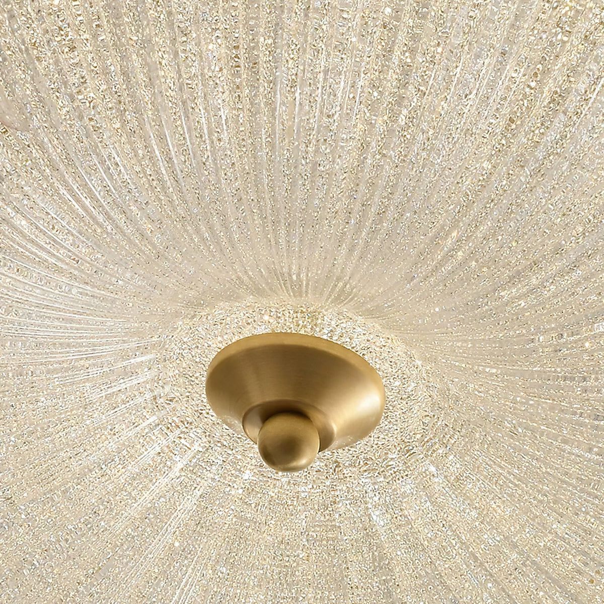 ONDINE Rippled Glass & Brass Ceiling Light