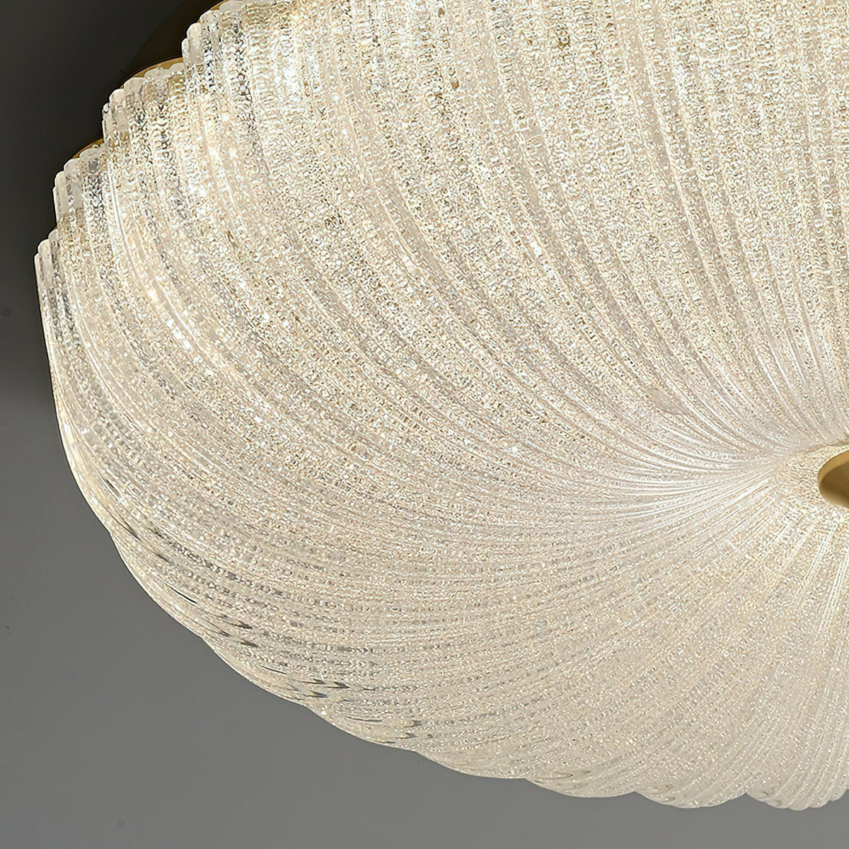ONDINE Rippled Glass & Brass Ceiling Light