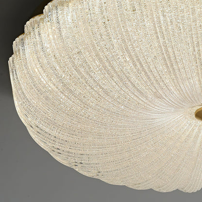 ONDINE Rippled Glass & Brass Ceiling Light