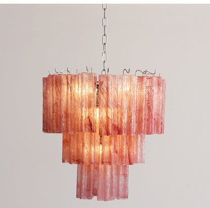 Pink Murano Glass Chandelier