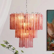 Pink Murano Glass Chandelier