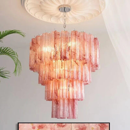 Pink Murano Glass Chandelier