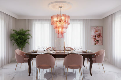 Pink Murano Glass Chandelier