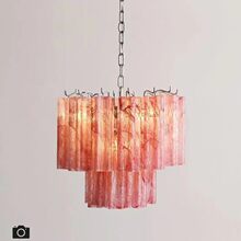 Pink Murano Glass Chandelier