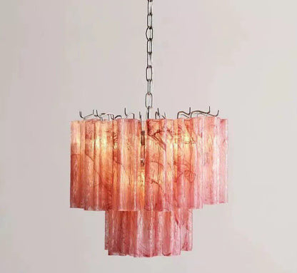 Pink Murano Glass Chandelier