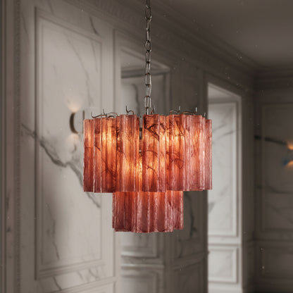 Pink Murano Glass Chandelier