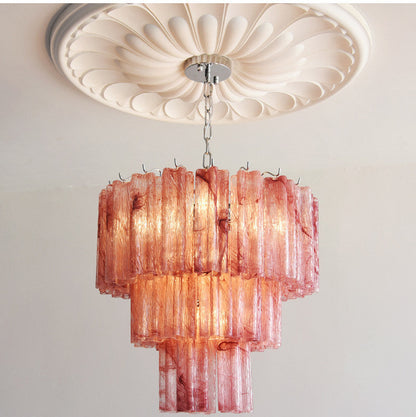 Pink Murano Glass Chandelier