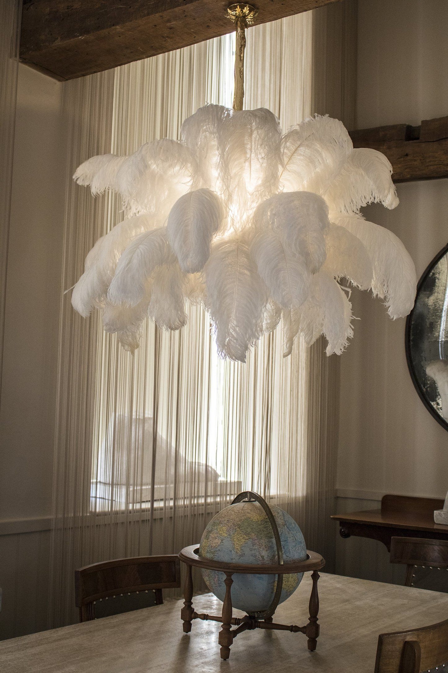 Feather Ostrich Chandelier