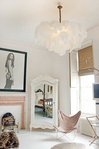 Feather Ostrich Chandelier
