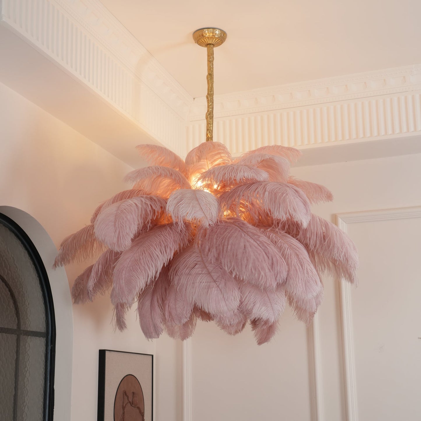 Feather Ostrich Chandelier