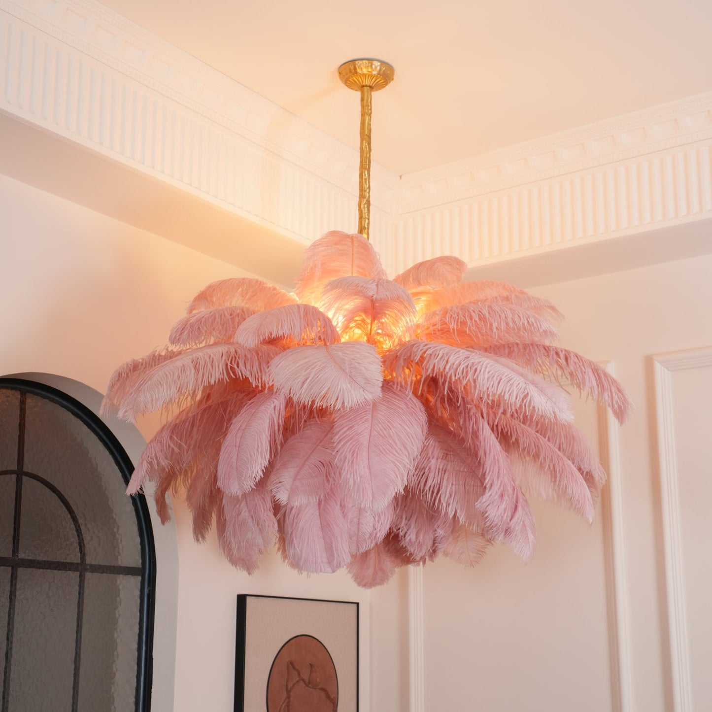 Feather Ostrich Chandelier