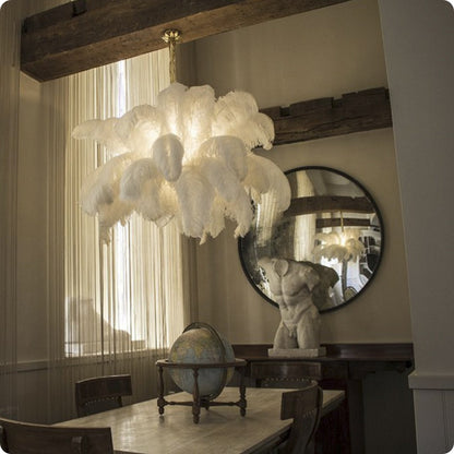 Feather Ostrich Chandelier