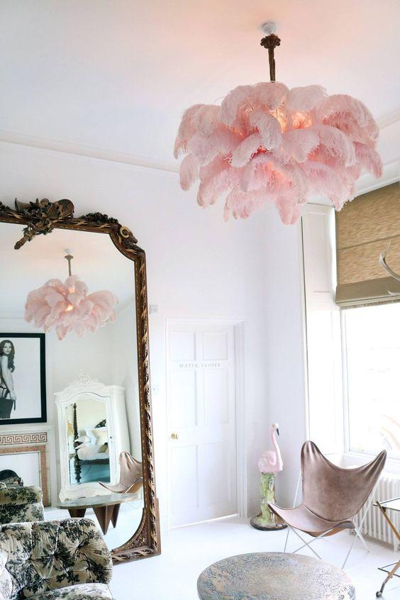 Feather Ostrich Chandelier