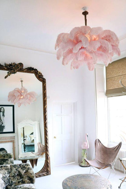 Feather Ostrich Chandelier