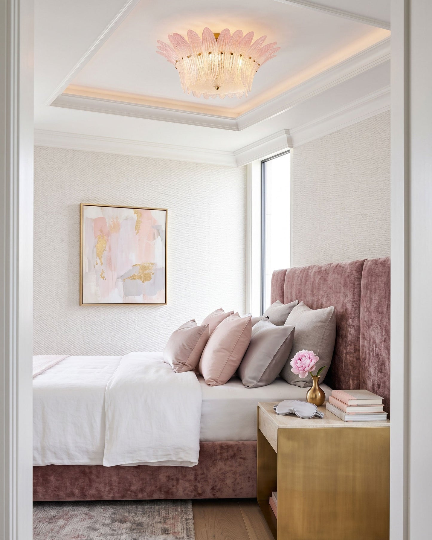 Petal Glass Flush Mount Ceiling Light