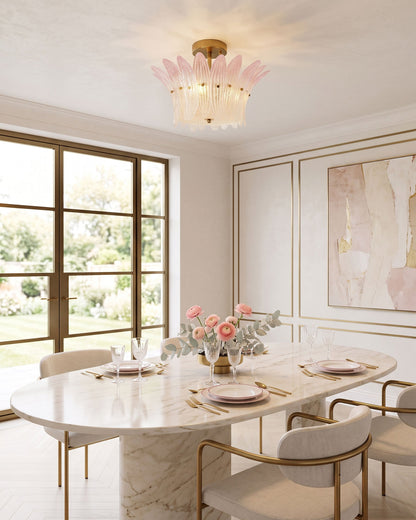 Petal Glass Flush Mount Ceiling Light