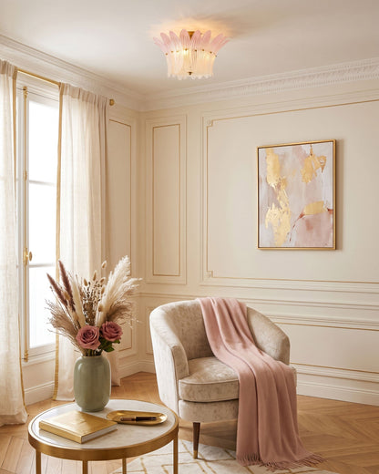 Petal Glass Flush Mount Ceiling Light