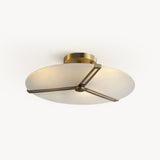 TRIGONA Brass Triangle Glass Disc Ceiling Light
