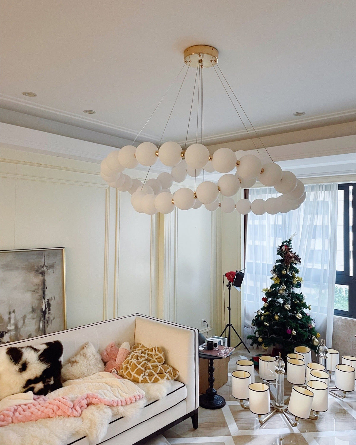 LUMINA Sculptural Globe LED Chandelier
