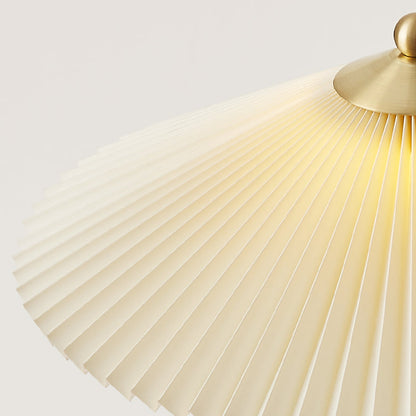 Luxury Pleated White Gold Table Lamp