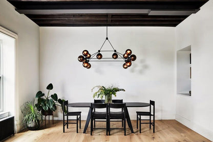 PERLAGE Glass Globe Cluster Chandelier