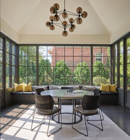 PERLAGE Glass Globe Cluster Chandelier