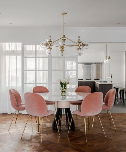 PERLAGE Glass Globe Cluster Chandelier