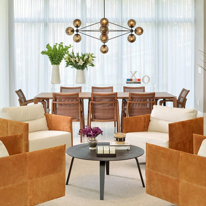PERLAGE Glass Globe Cluster Chandelier