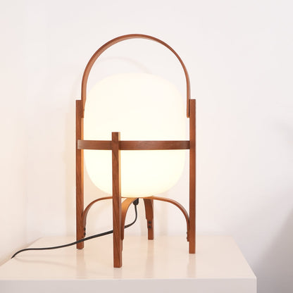 Cesta Wooden Lantern Table Lamp