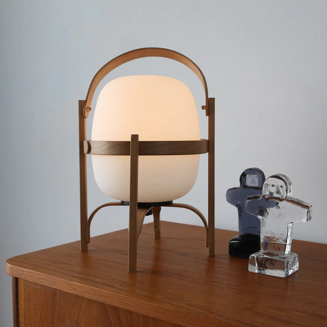 Cesta Wooden Lantern Table Lamp