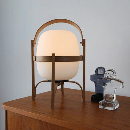 Cesta Wooden Lantern Table Lamp