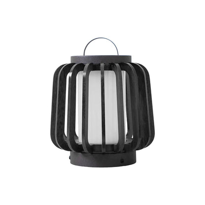 Nordic Teak Outdoor Lantern Rechargeable Light