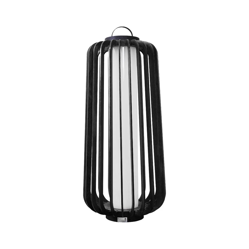 Nordic Teak Outdoor Lantern Rechargeable Light