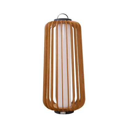 Nordic Teak Outdoor Lantern Rechargeable Light
