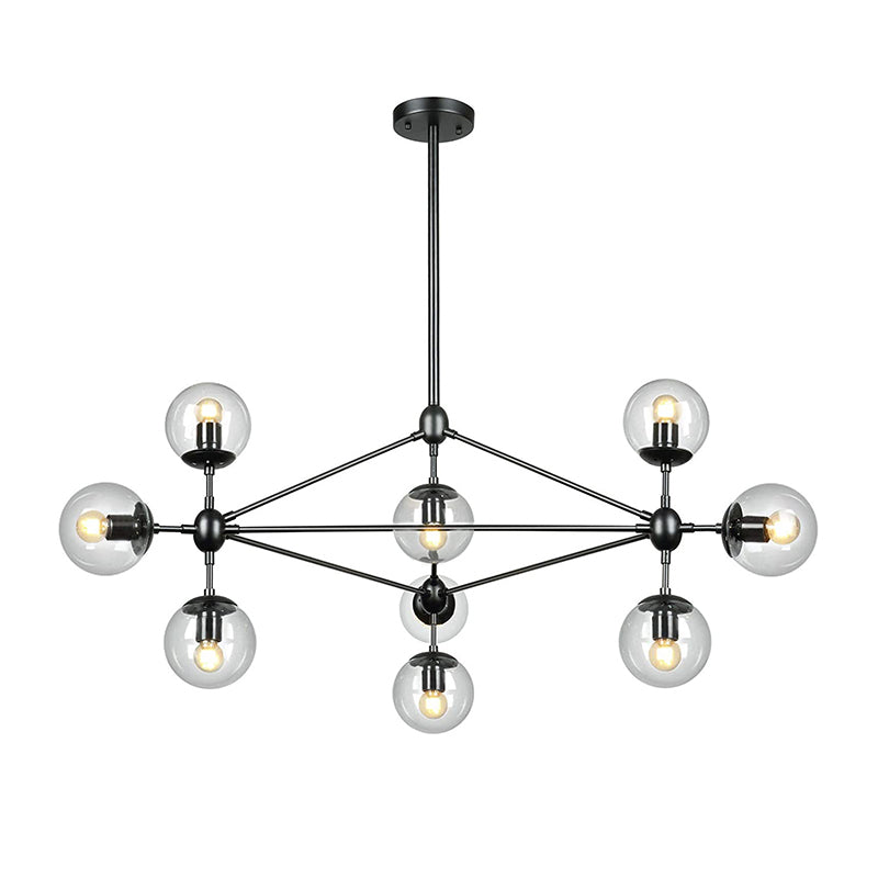 PERLAGE Glass Globe Cluster Chandelier