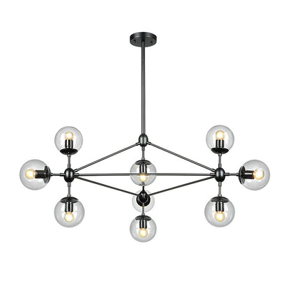 PERLAGE Glass Globe Cluster Chandelier