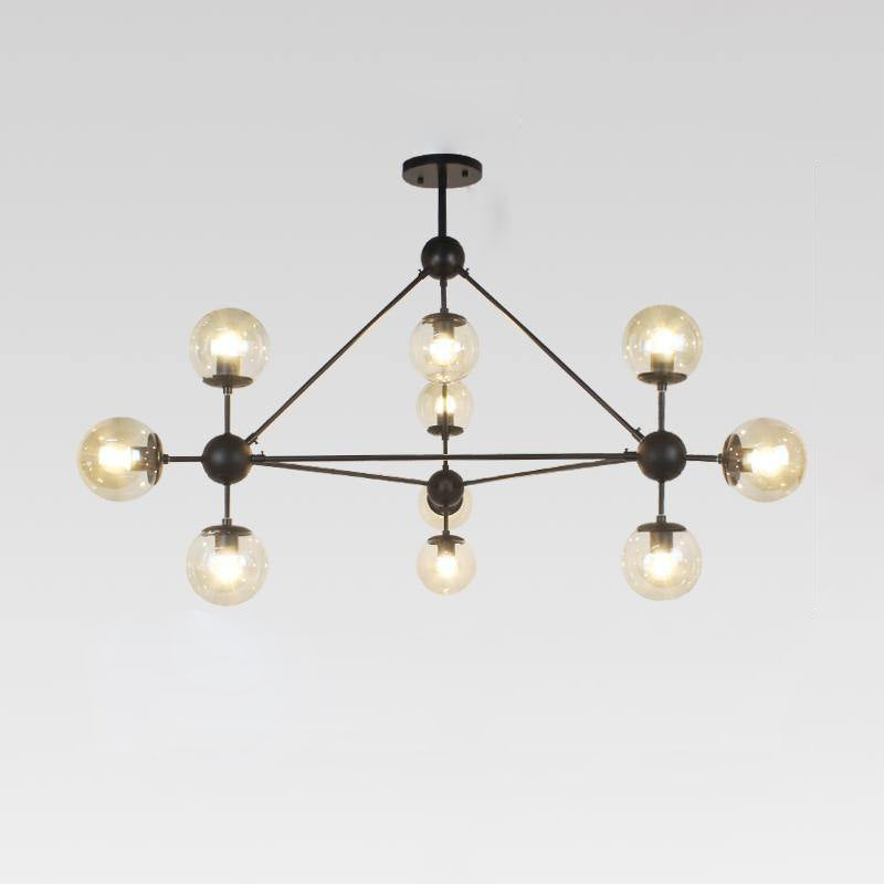 PERLAGE Glass Globe Cluster Chandelier
