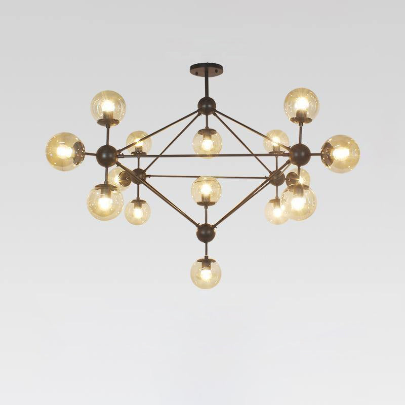 PERLAGE Glass Globe Cluster Chandelier