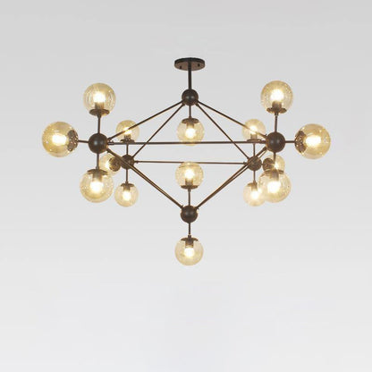PERLAGE Glass Globe Cluster Chandelier
