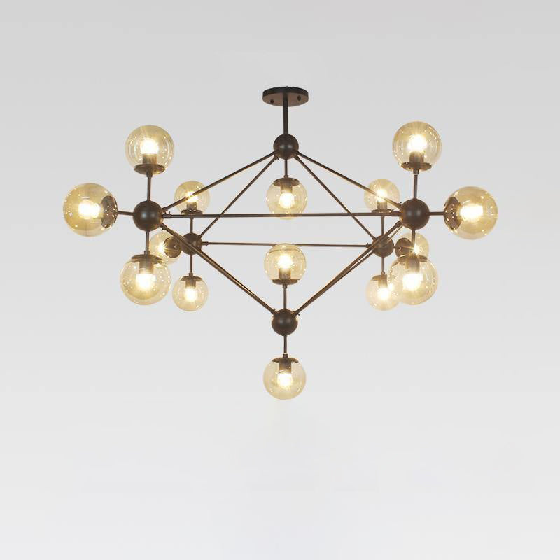 PERLAGE Glass Globe Cluster Chandelier