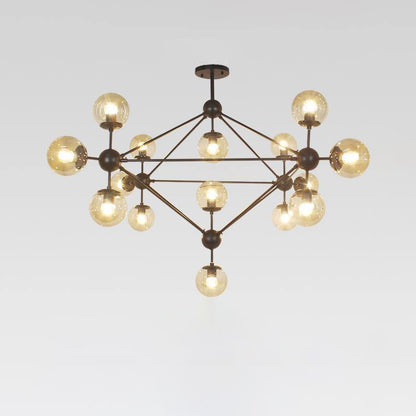PERLAGE Glass Globe Cluster Chandelier