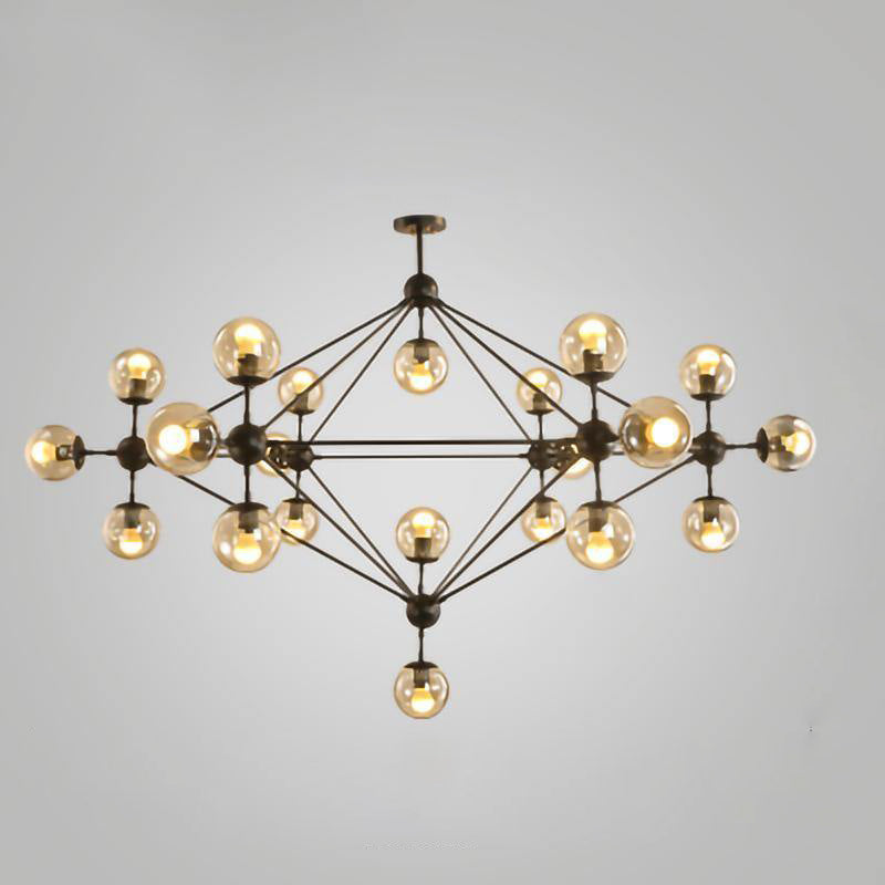 PERLAGE Glass Globe Cluster Chandelier