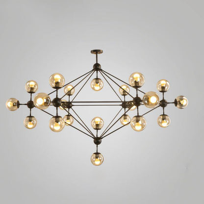 PERLAGE Glass Globe Cluster Chandelier