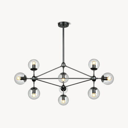 PERLAGE Glass Globe Cluster Chandelier