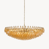 SOLARIA Grand Amber Glass Chandelier