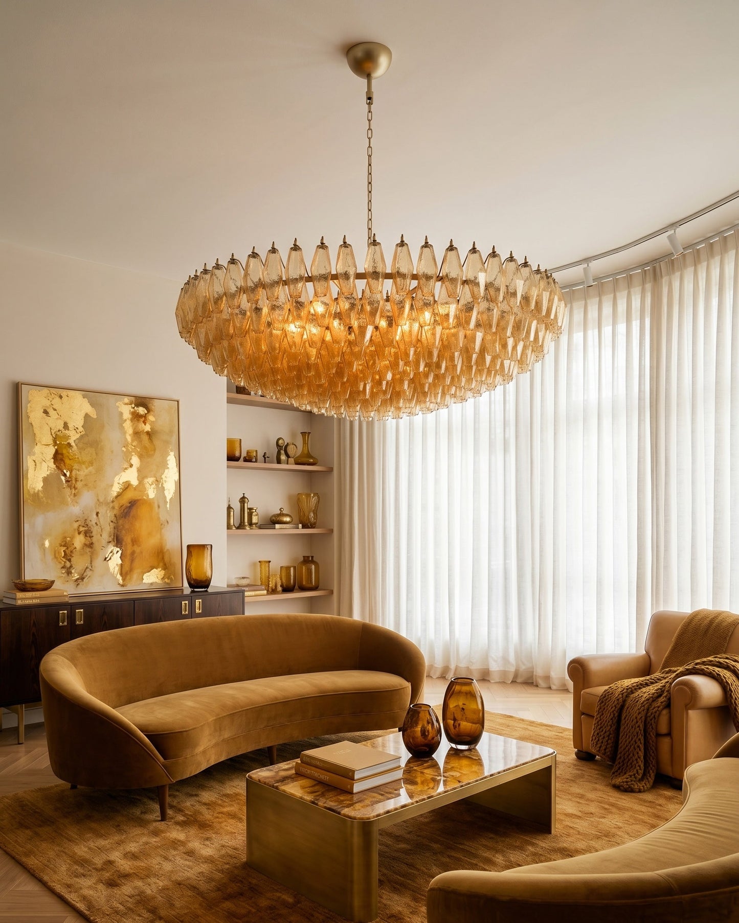 Amber Murano Chandelier