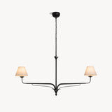 FUCINA Wrought Iron Linen Linear Chandelier