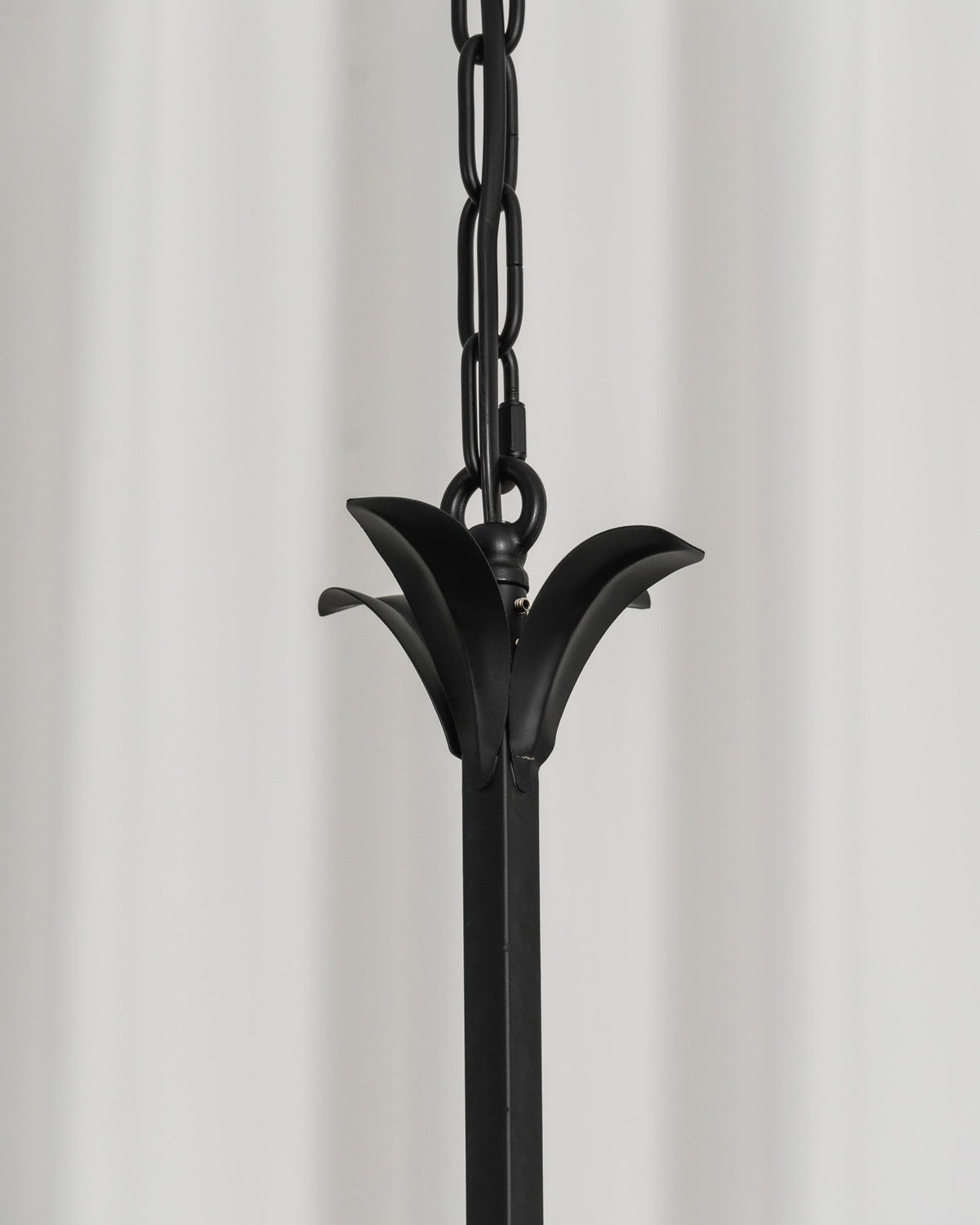 FUCINA Wrought Iron Linen Linear Chandelier